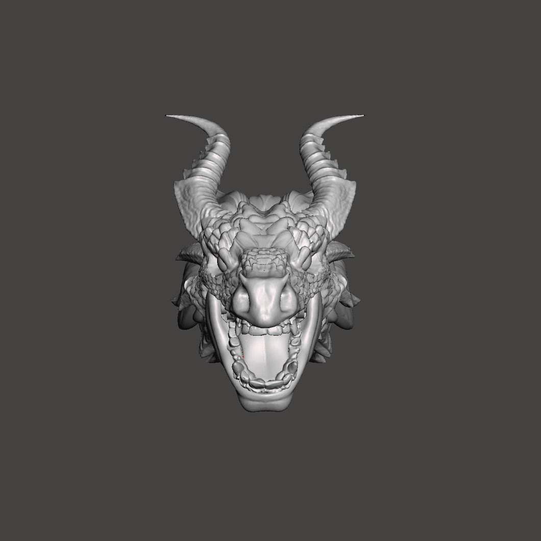Dragon Warrior Head w/ Flex Resin Jaw