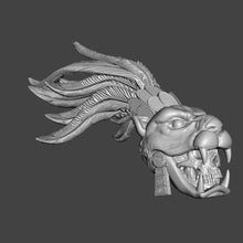 Load image into Gallery viewer, Aztec Jaguar Skeleton Head
