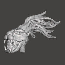 Load image into Gallery viewer, Aztec Jaguar Skeleton Head
