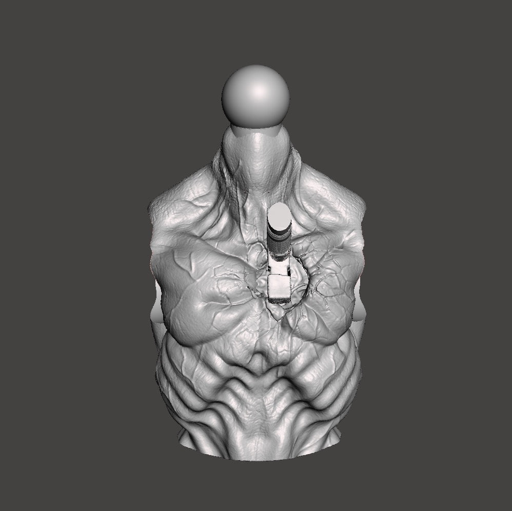 Vampire Naked Torso w/ Knifed Heart