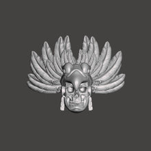 Load image into Gallery viewer, Aztec Warrior Skeleton Head
