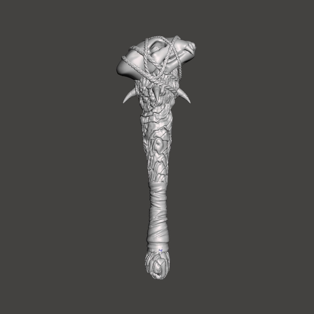 Noble Bear Skull Mace